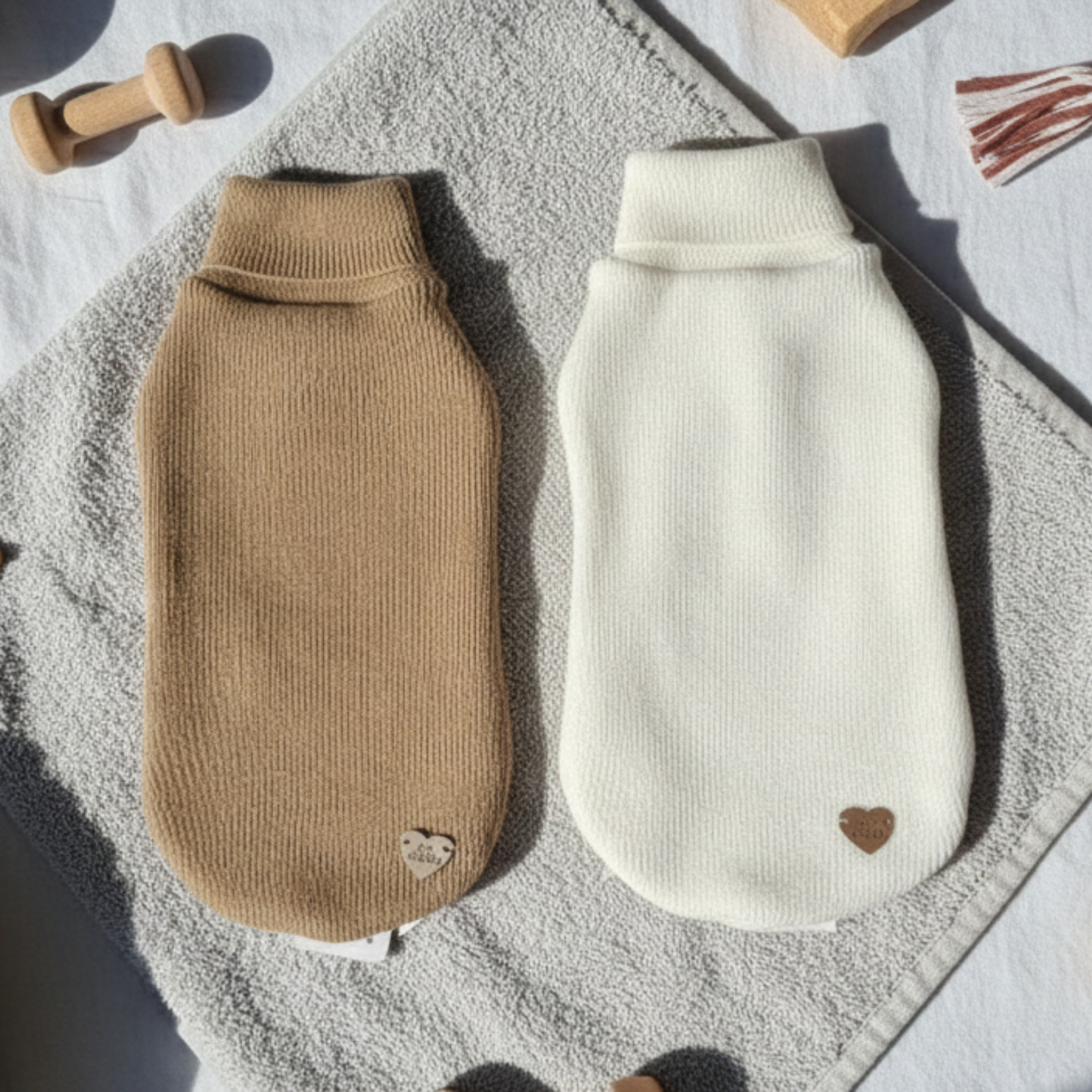 Maglione Bianco Lana Merino per Cani